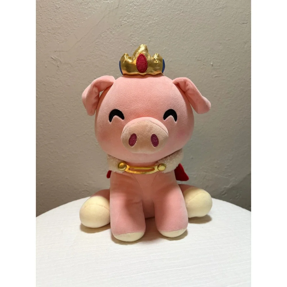 Youtooz Technoblade 12 Inch Sit Plush Pink Pig King Crown Cape Minecraft Plushie
